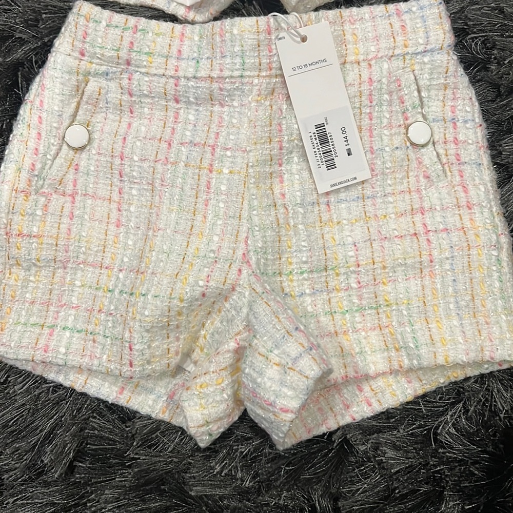 Janie and Jack Tweed rainbow shorts
